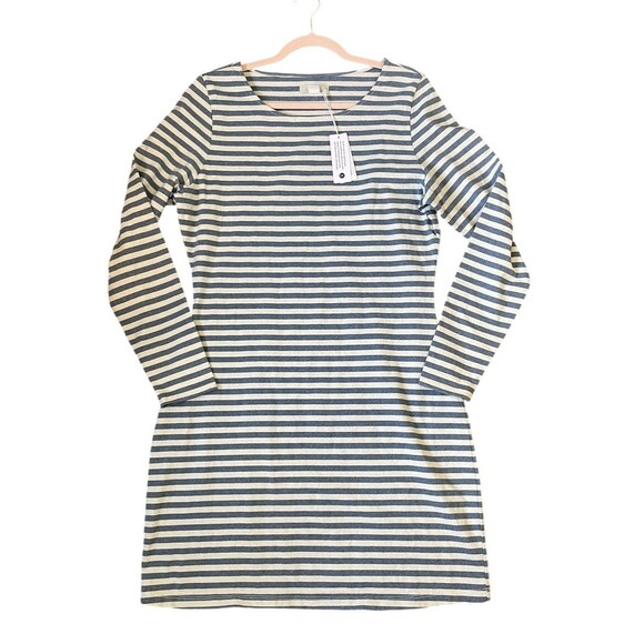 OUTERKNOWN New Denim Project Boatneck Blue Striped Dress Size Large NWT $98 - Picture 3 of 13
